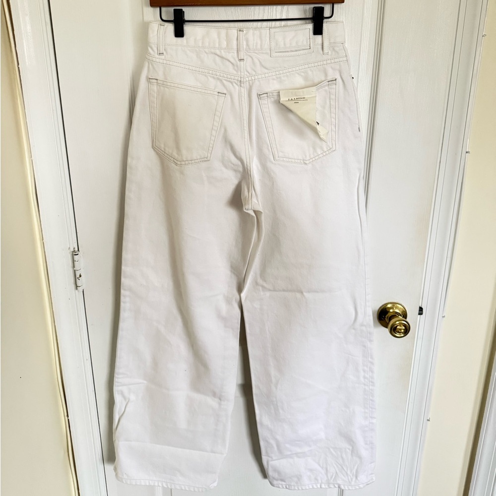 La Ligne NEW Isadora Wide Leg Jean in White - Picture 5 of 8